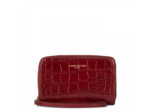Lancaster Exotic Croco Irisé Portefeuille Compagnon Cuir Croco 124-12 Carmin