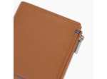 Le Tanneur Martin Portefeuille Zippé En Cuir Lisse Anti RFID Tan