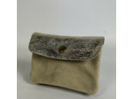 Farfouillette Petit Porte-Monnaie En Daim Naturel / Doré