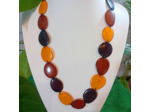 Collier Shakira noir-jaune-marron en ivoire végétal