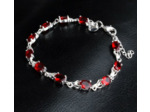 Bracelet rouge/argent