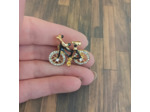 Broche vélo noir et strass