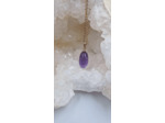 Pendentif améthyste et chaine plaqué or olpa669
