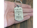 Porte-clés A ma fille en acier inoxydable