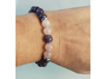 Bracelet ajustable améthyste / quartz rose