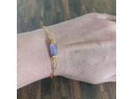 Bracelet chaîne doré améthyste