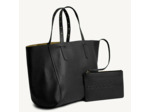 Gérard Darel Simple 2 Sac Cabas Cuir Grainé Noir/Or