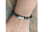 Bracelet "Protect" Œil de tigre/hématite