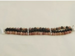 Bracelet triple Rhodonite/Obsidienne/Pierre de lune
