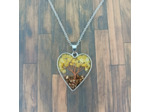 Pendentif arbre de vie résine/pierres naturelles cœur 2