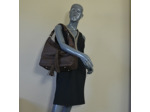 Berthille Hermine Sac Shopping Cuir Gras Marron