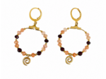 BOUCLES SOLÉRA PIERRE DE SOLEIL & GRENAT