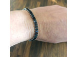 Bracelet en acier Inox Argenté-noir