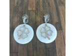 Boucles d'oreilles nacre et trèfle en acier inoxydable