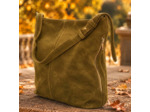 Mila Louise Maeli V Sac Besace En Cuir Effet Velours Ocre Dark