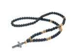 Collier avec pendentif croix en hématite