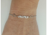 Bracelet cœur argenté "MAMA"