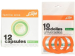 Le Parfait - Familia wiss - Boite de 12 Capsules Familia Wiss - 100mm - Vert & Sachet de 10 rondelles Super - 85mm 100mm + Sachet de 10 rondelles