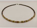 Tour de cou jade verte/bronzite