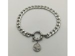 Bracelet grosse chaîne trèfle/argenté