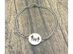 Bracelet- chaîne famille en acier inox