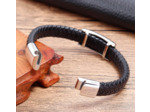 Bracelet tendance en cuir véritable pour hommes 19