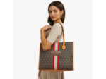 Guess Silvana Sac Cabas Logo G cube Black Logo Cognac