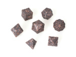 Lot 7 dés métal 16mm (boite métal) - Interlace Bronze