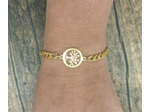 Bracelet- chaîne arbre de vie 2 en acier inox doré
