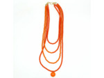 Collier Multi-rangs Papaya orange