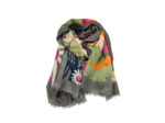Atoll Palme Explosion De Fleurs Foulard Gris Foncé