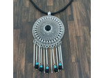Gros collier onyx/turquoise