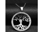 Collier arbre de vie couple en acier inoxydable