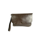 Farfouillette Pochette Organisée En Similicuir Brillant Taupe