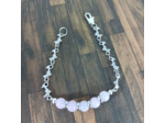 Bracelet-chaîne dauphins quartz rose