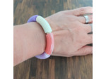 Bracelet tube tons violet/rose/blanc/doré 36mm