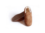 Charentaises camel en peau de mouton