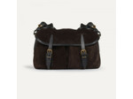 Bleu de Chauffe Sac Musette S Cuir Velours Marron Foncé