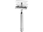 MUHLE R89 Traditionnel Rasoir de Sécurité Fermée Combe Métal Chrome avec Lame d'Échantillon