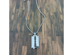 Pendentif homme lame de rasoir en acier inox