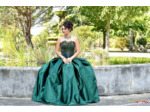 Corset en plume de paon