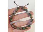 Agate indienne et bois zébré, ajustable