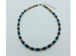 Tour de cou pierre de lave/turquoise/coco