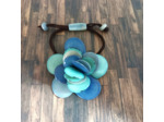 Bracelet Flora bleu en ivoire végétal