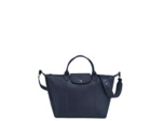 Longchamp Le Pliage Cuir Sac Porté Main Navy
