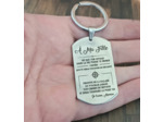 Porte-clés A ma fille en acier inoxydable