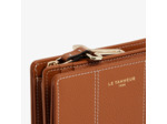 Le Tanneur Juliette Petit Portefeuille Cuir Grainé Tan