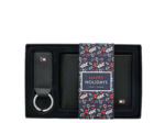 Tommy Hilfiger Downtown Coffret Portefeuille et Porte Clés Homme en Cuir Noir