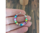 Anneaux multi-couleurs argentés