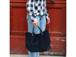 Sac shopping noir nubuck